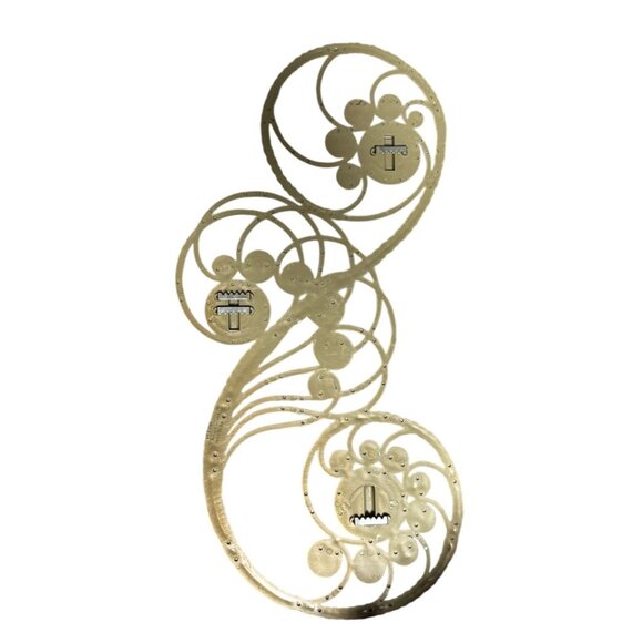 Homco Products Burwood Gold Swirl Metal Wall Art Sculpture - Picture 5 of 8